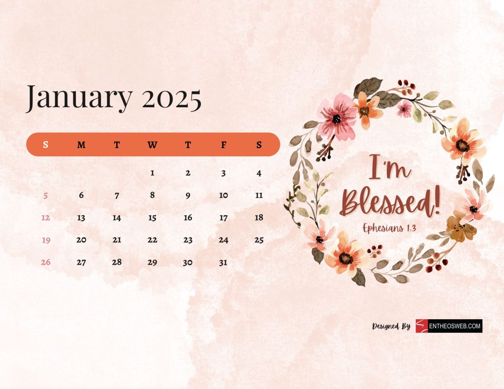 Free 2026 Christian Calendar Printable with Bible Verses | EntheosWeb