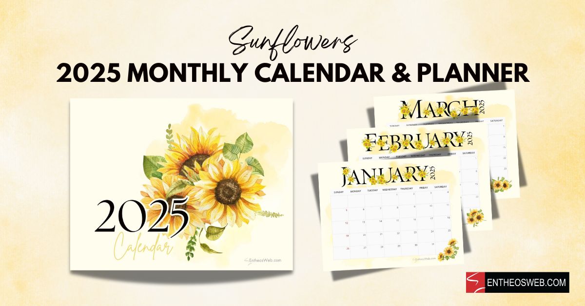 sunflowers-2025-monthly-calendar-planner-entheosweb