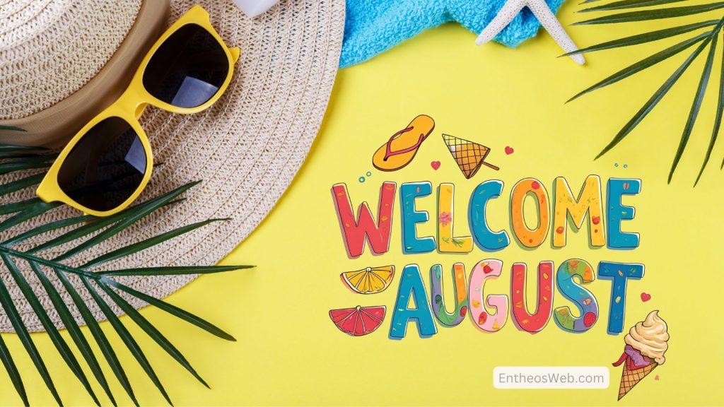 Welcome august desktop wallpaper summer yellow