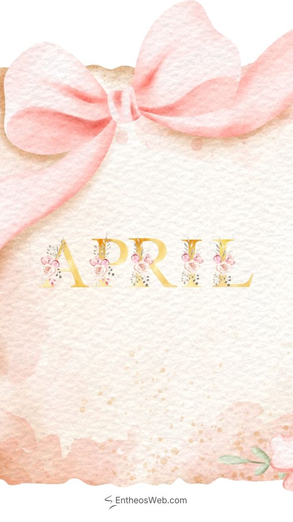 April phone wallpaper bow and floral | april wallpapers | entheosweb April phone wallpaper