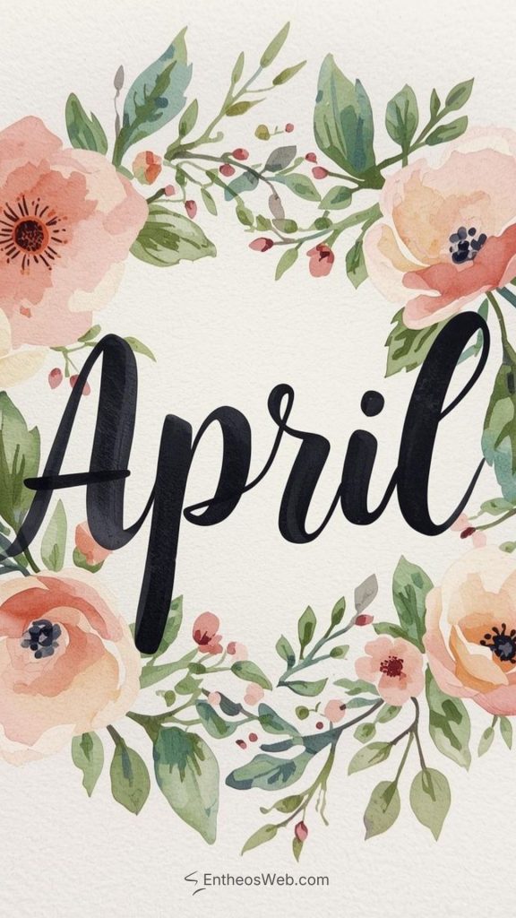 April phone wallpaper floral wreath | april wallpapers | entheosweb April phone wallpaper
