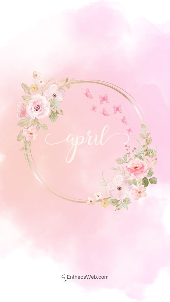 April phone wallpaper pink flowers and butterflies | april wallpapers | entheosweb April phone wallpaper