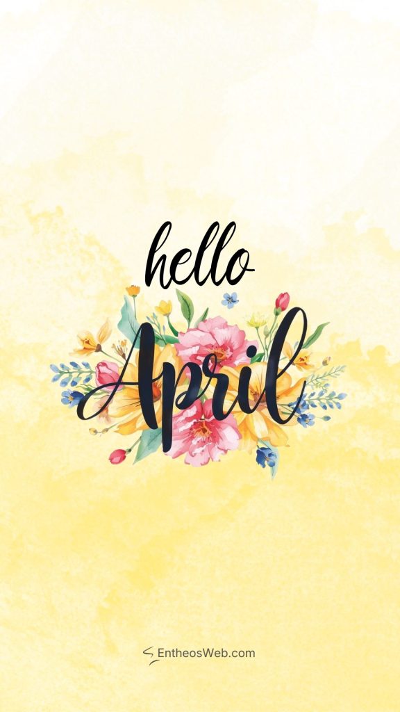 Hello april floral phone wallpaper | april wallpapers | entheosweb Hello april phone wallpaper