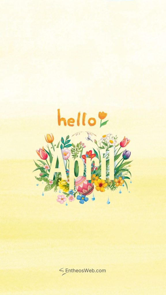 Hello april phone wallpaper easter and tulips | april wallpapers | entheosweb Hello april phone wallpaper