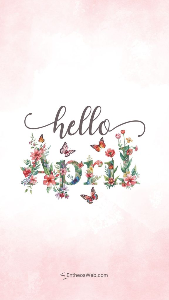 Hello april phone wallpaper floral | april wallpapers | entheosweb Hello april phone wallpaper