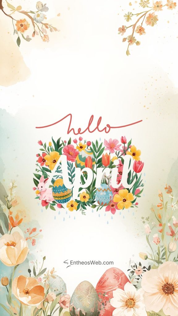 Hello april phone wallpaper floral and easter | april wallpapers | entheosweb Hello april phone wallpaper
