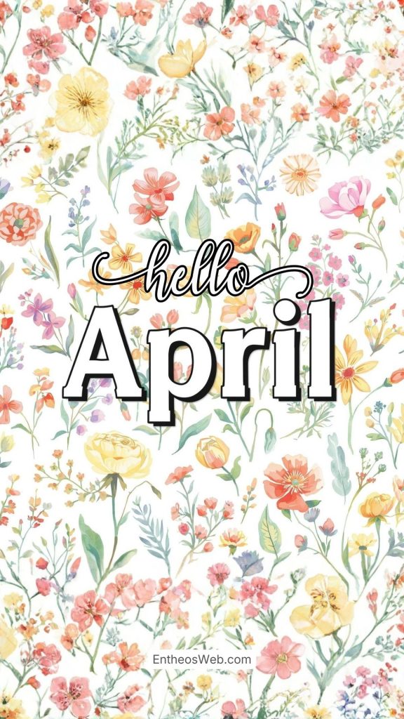 Hello april phone wallpaper floral background | april wallpapers | entheosweb Hello april phone wallpaper