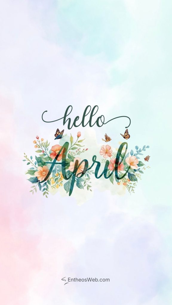 Hello april phone wallpaper flowers and butterflies | april wallpapers | entheosweb Hello april phone wallpaper