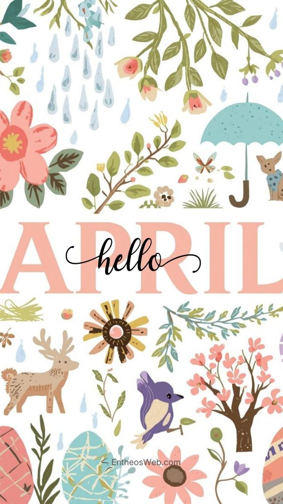 Hello april phone wallpaper showers and spring | april wallpapers | entheosweb Hello april phone wallpaper showers and spring