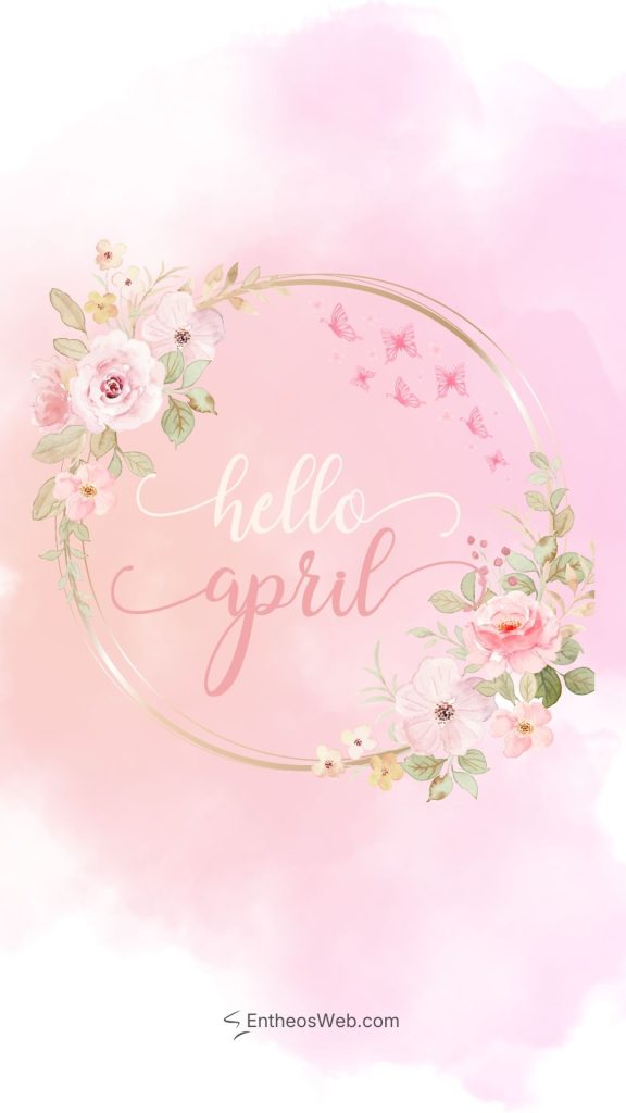 Hello phone wallpaper april pink flowers and butterflies | april wallpapers | entheosweb Hello phone wallpaper april pink flowers and butterflies