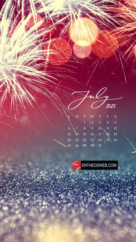 4th of July Themed July Calendars & Wallpapers | EntheosWeb — free download