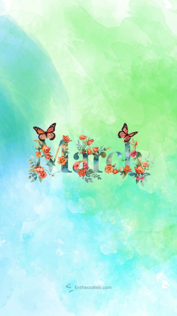 March flowers and butterflies facebook cover 2