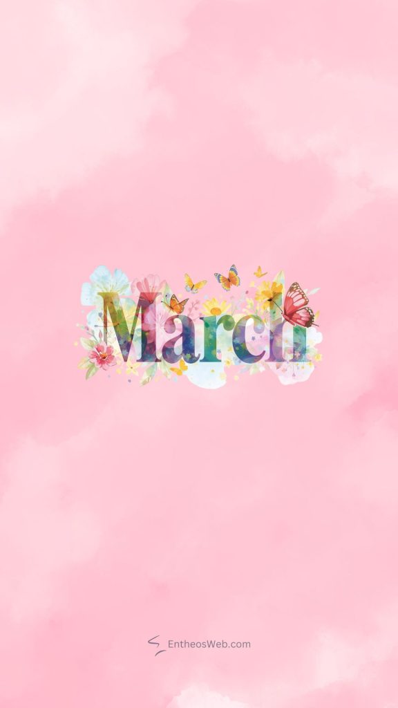 March flowers and butterflies facebook cover