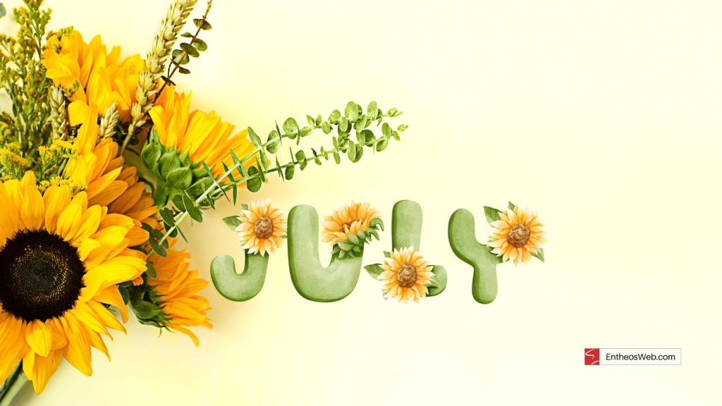 July desktop wallpaper   sunflowers