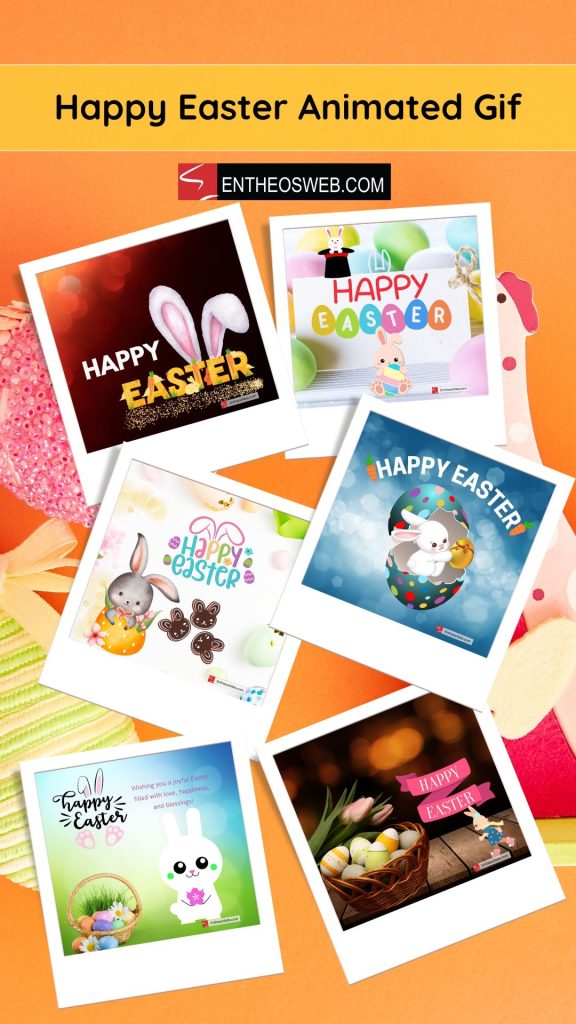 Easter day animated cards pin image