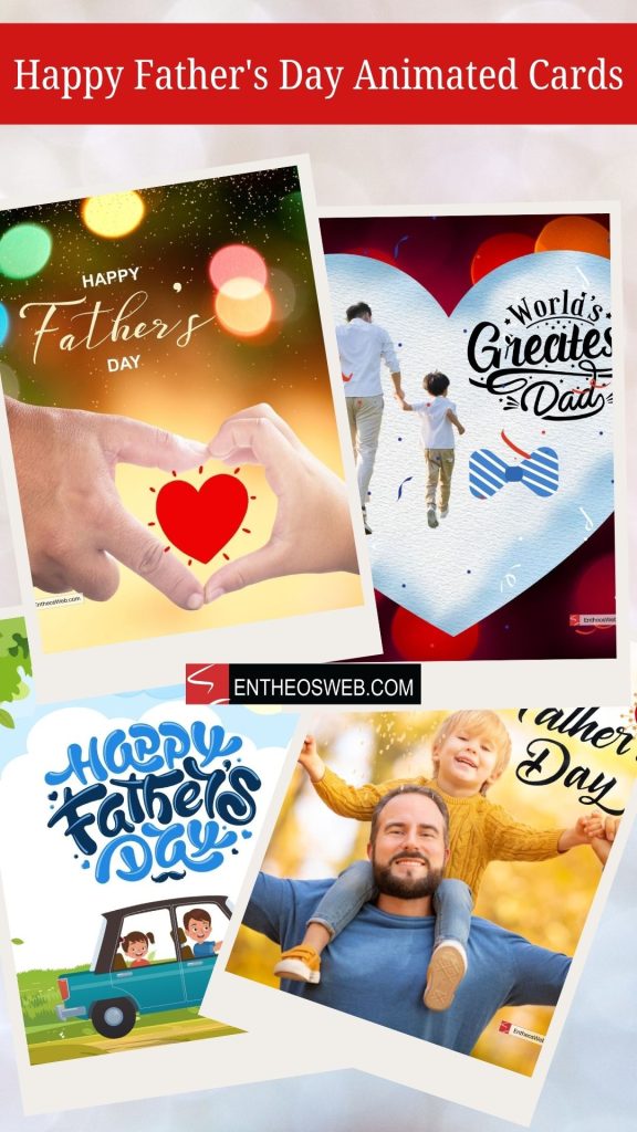 Fathers day animated cards pin image