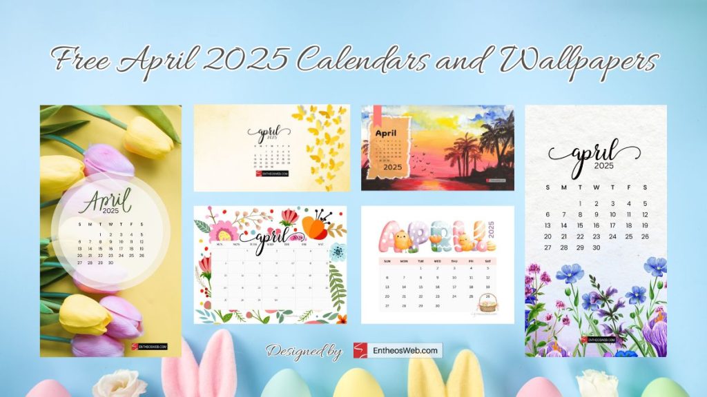 Free april 2025 calendars and wallpapers