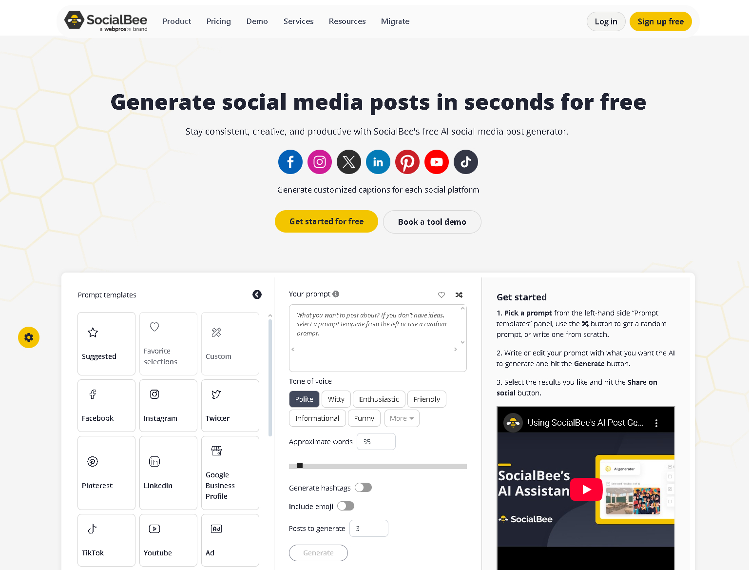 Socialbee ai post generator