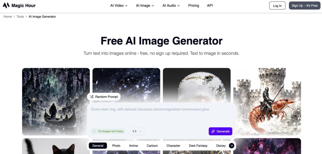 Magic hour mh ai image generator