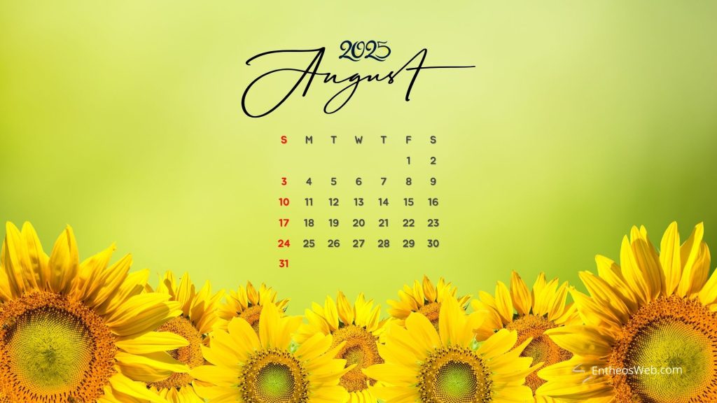 August Calendar Desktop Wallpaper Backgrounds EntheosWeb