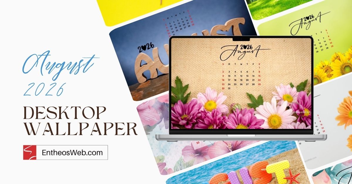August 2026 Calendar Desktop Wallpapers & Screensavers