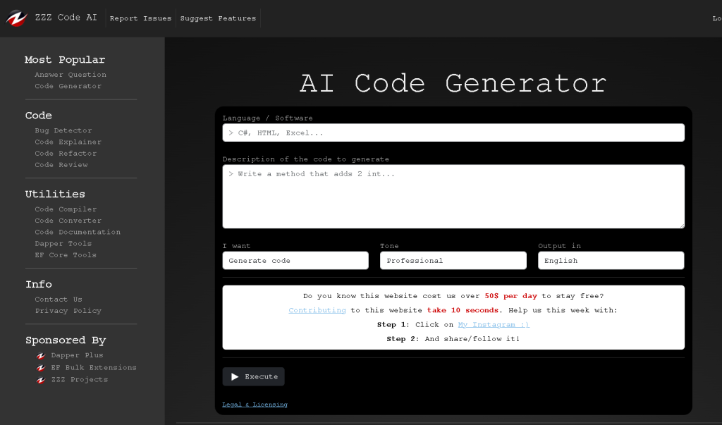 Best Free AI Code Generators » EntheosWeb