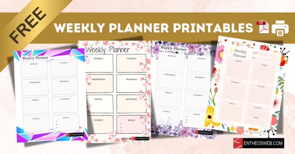 Weekly planner printables weekly planner printables