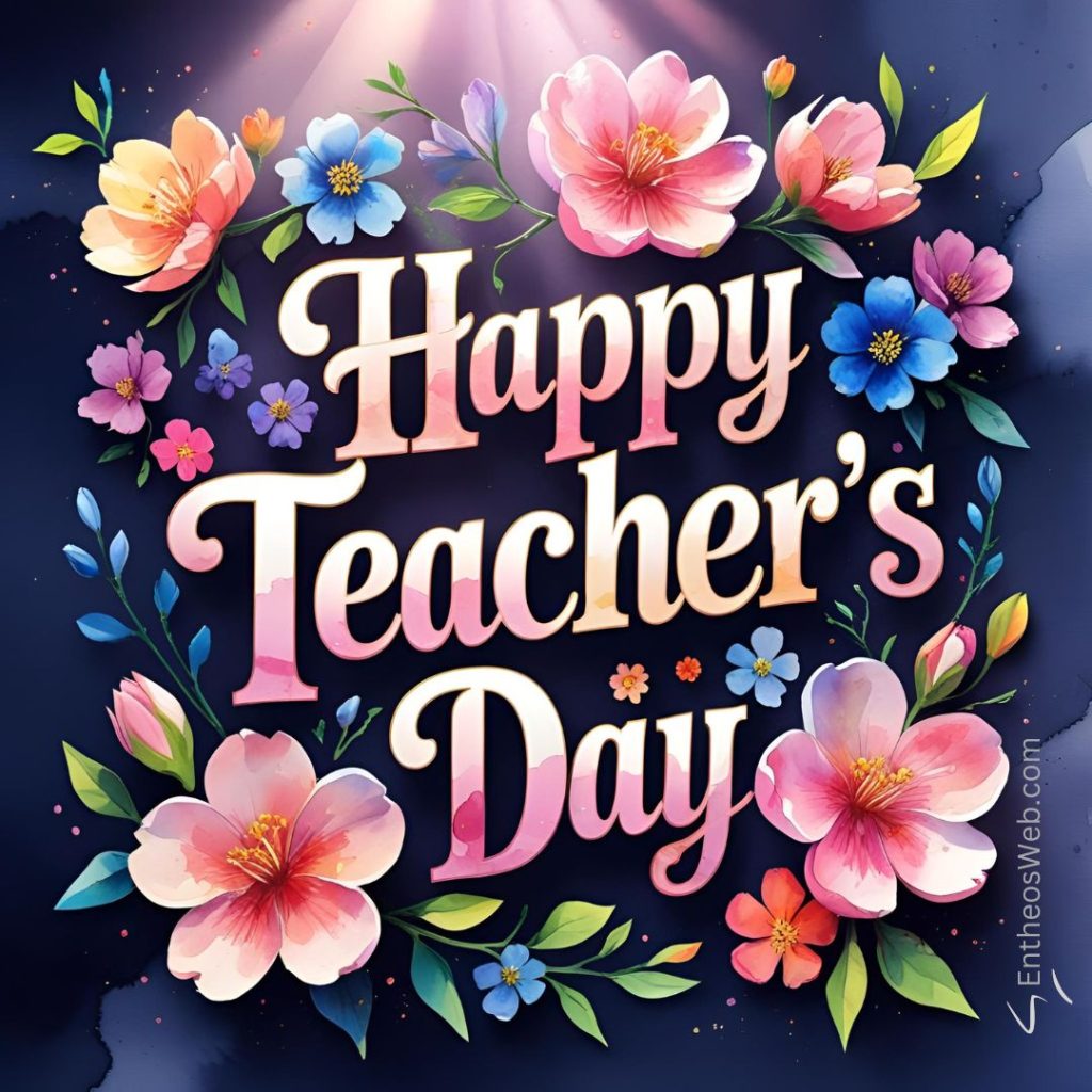 Happy teacher's Day Floral