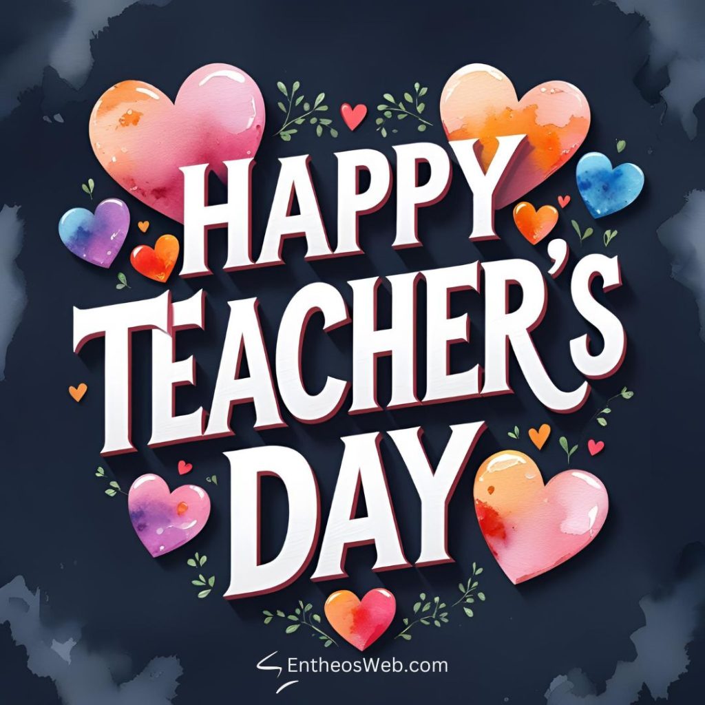 Happy teacher's Day Hearts