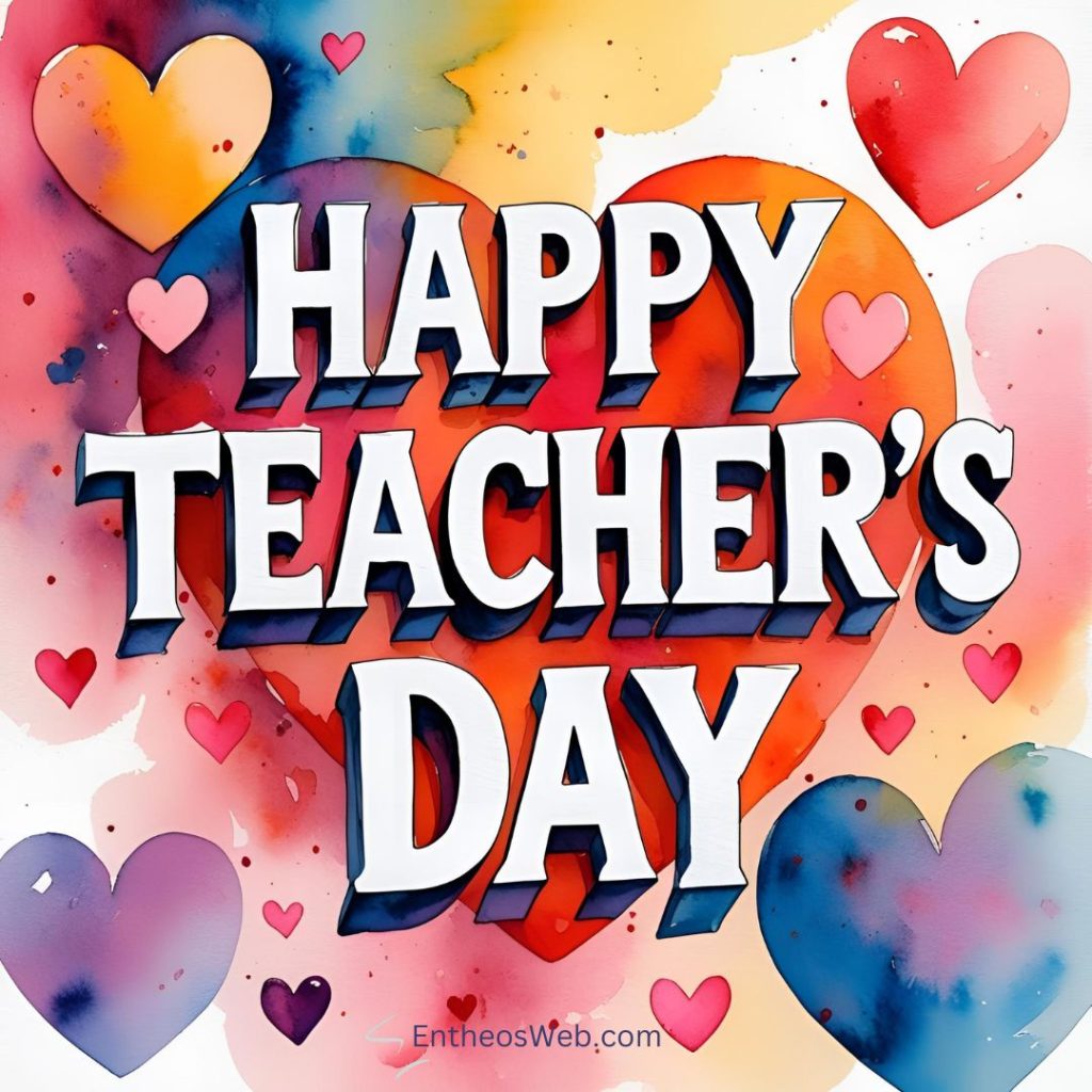 Happy teacher's Day Hearts