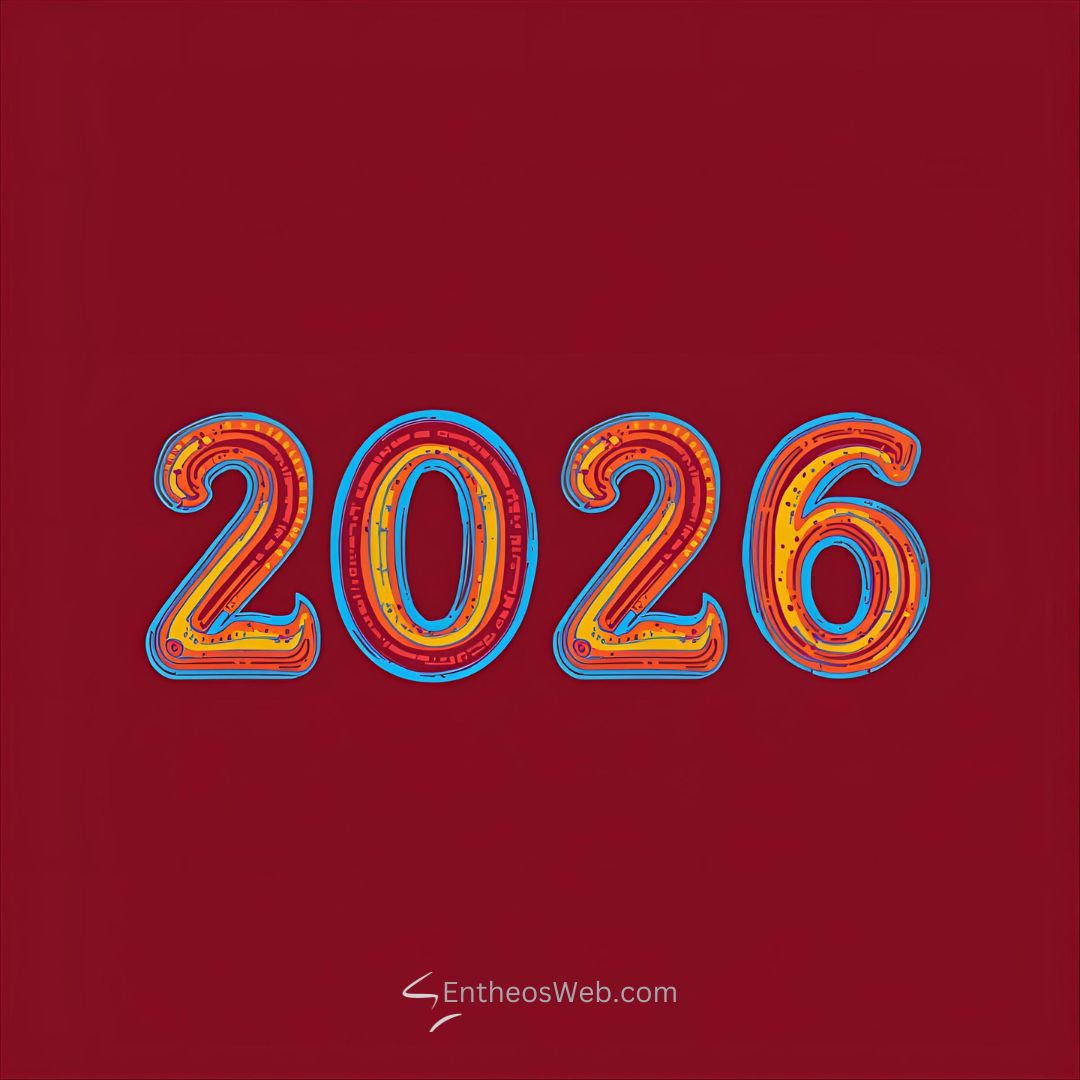 2026 Red Background | 2026 and Welcome 2026 Images | Entheosweb 2026 red background