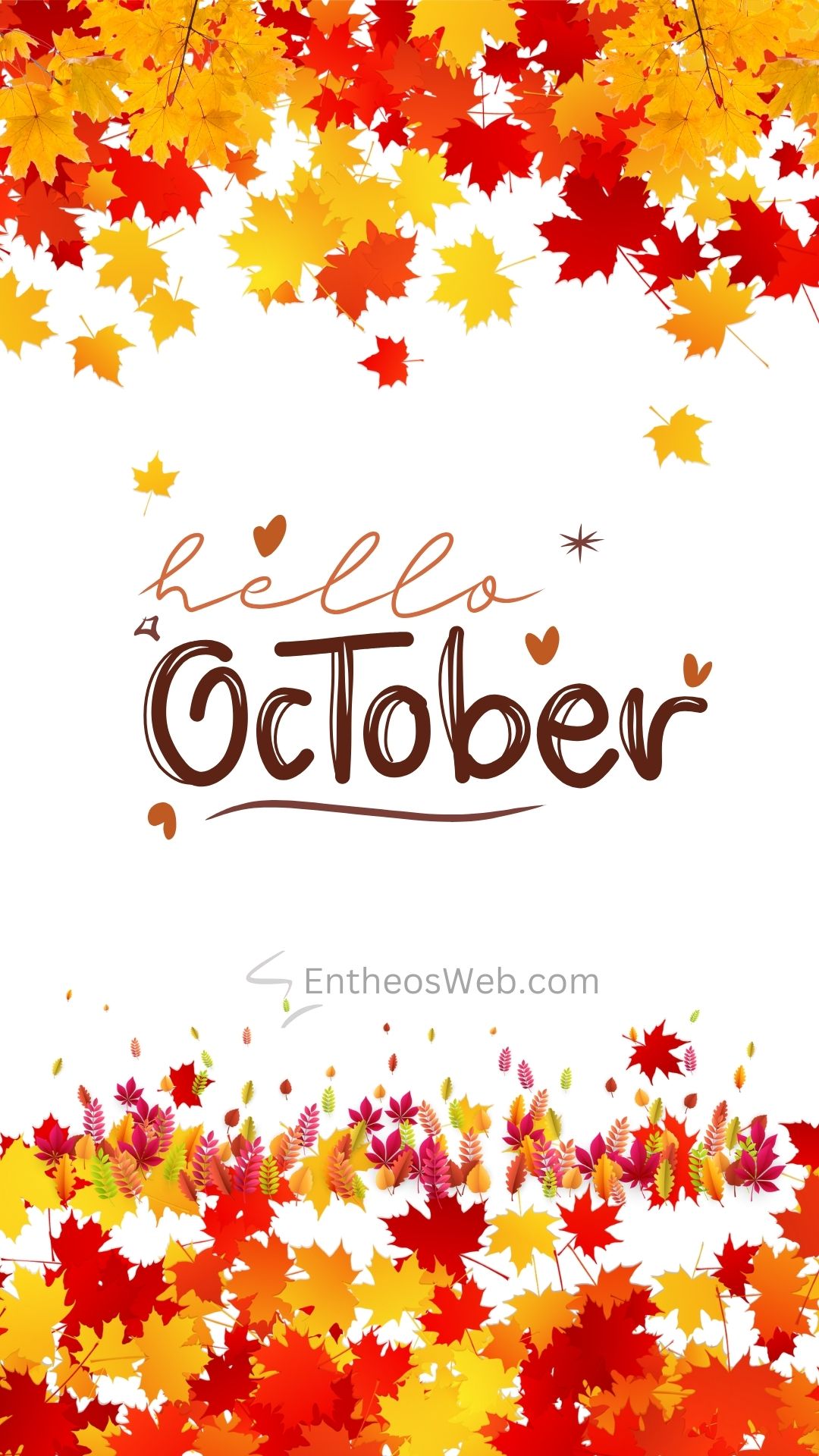 Hello October Phone Wallpaper by Entheosweb | October Phone Wallpaper  Screensaver | Entheosweb October phone wallpaper  screensaver
