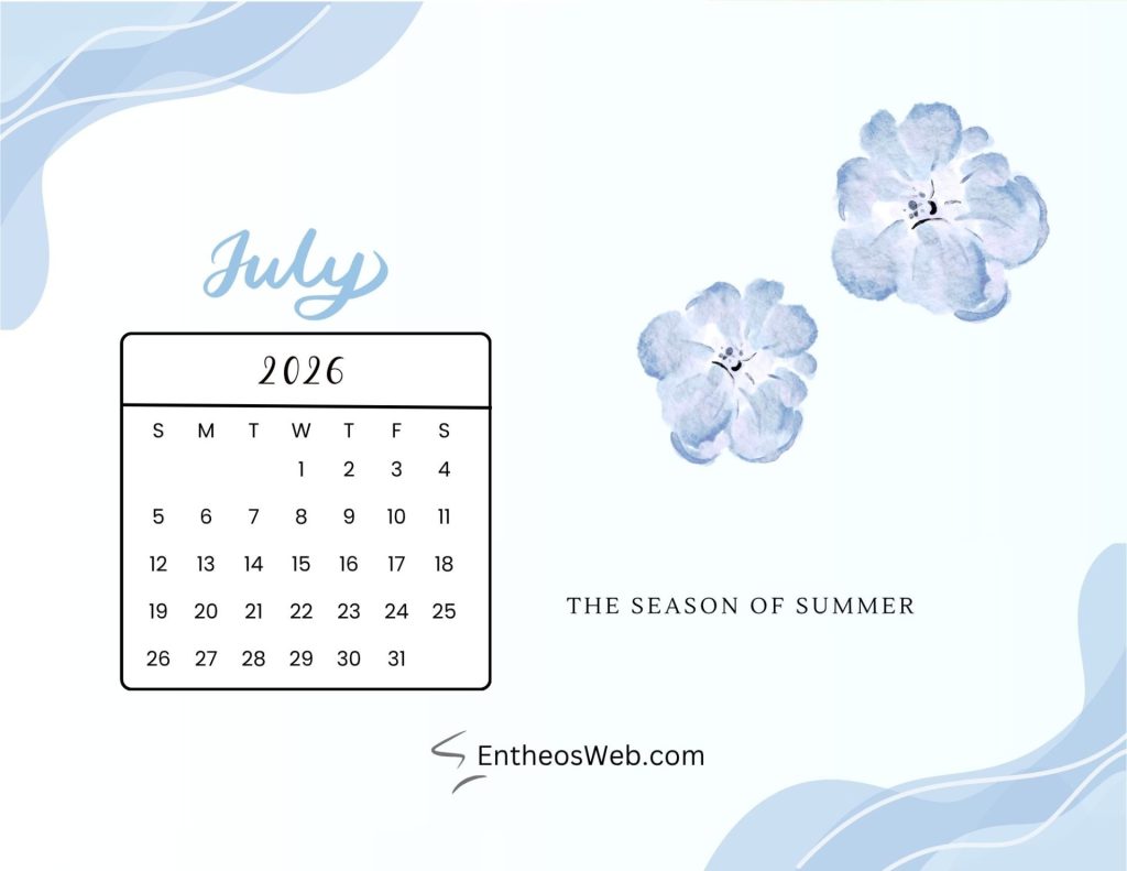 July 2026 calendar printable