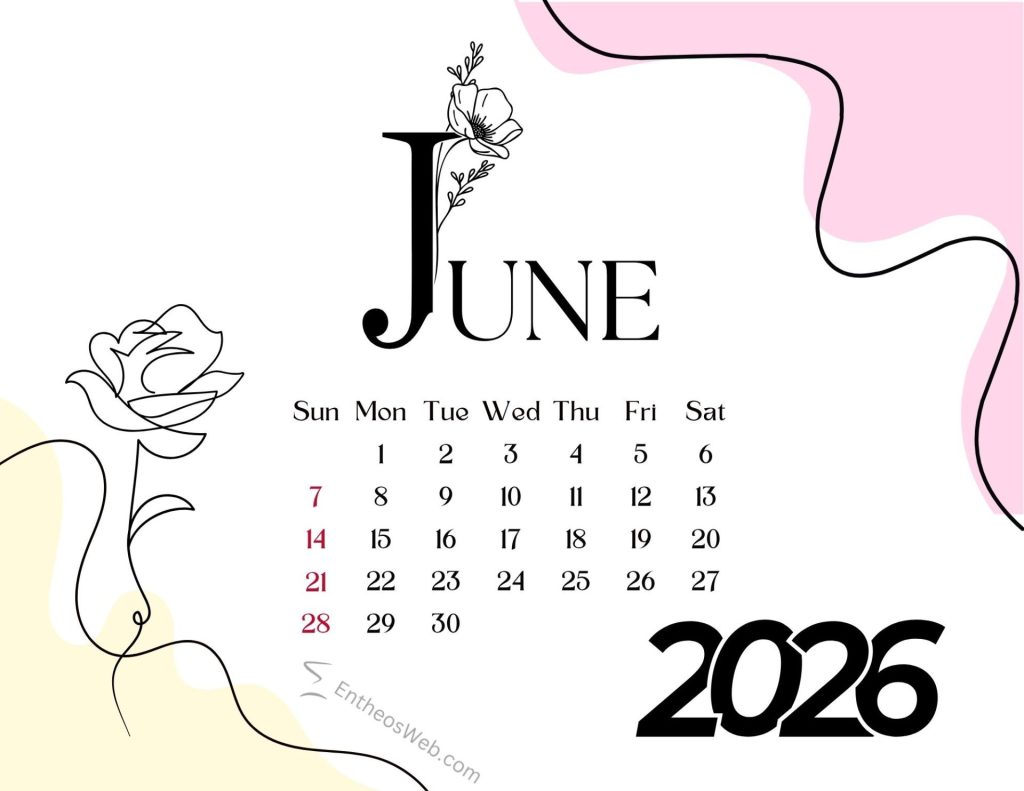 June calendar 2026 abstract pastels rose | june calendar printables 2026 | entheosweb June calendar 2026 abstract pastels rose june calendar 2026 abstract pastels rose
