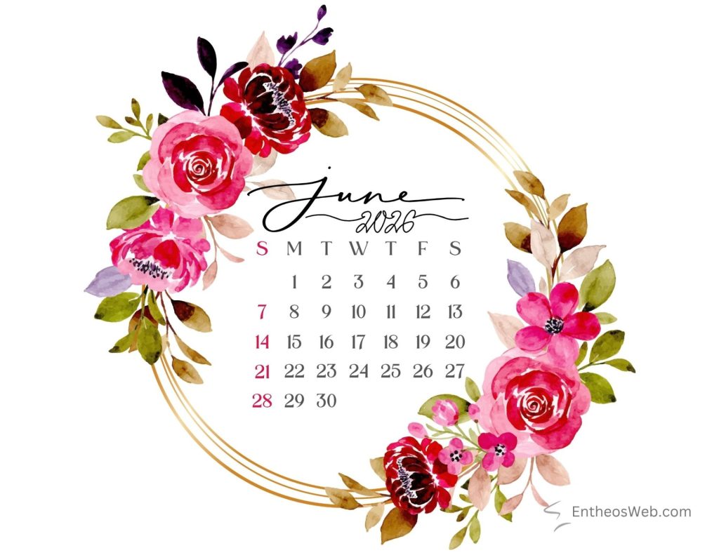 June 2026 Calendar Printables | EntheosWeb