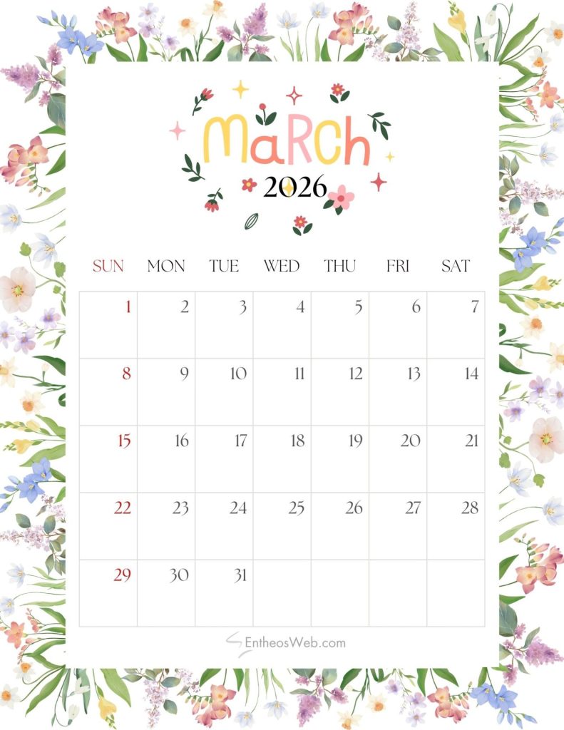March 2026 calendar 7