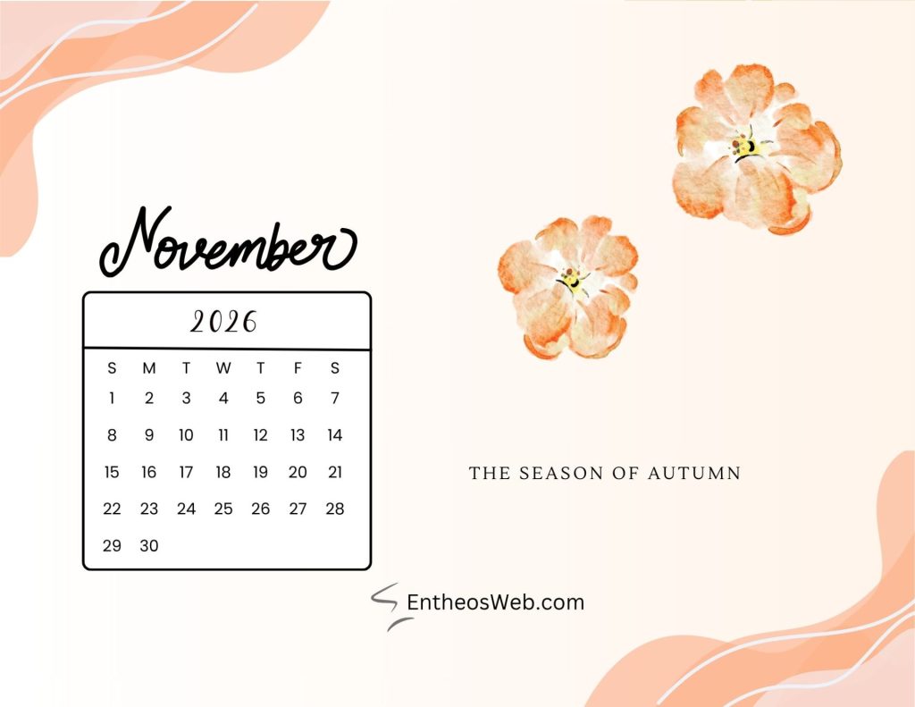 November 2026 calendar printable