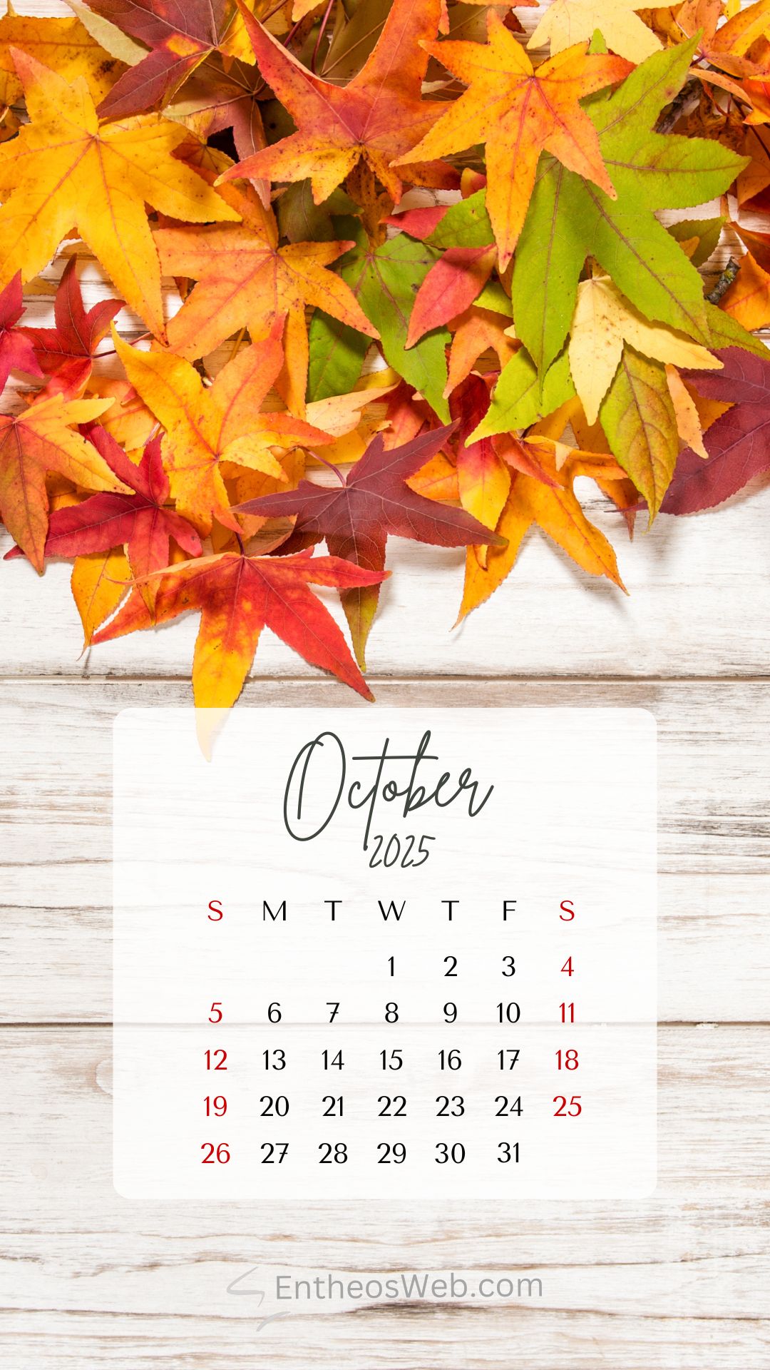 October 2025 Phone Wallpaper Autumn 2 | October 2025 Phone Wallpapers | Entheosweb October 2025 phone wallpaper