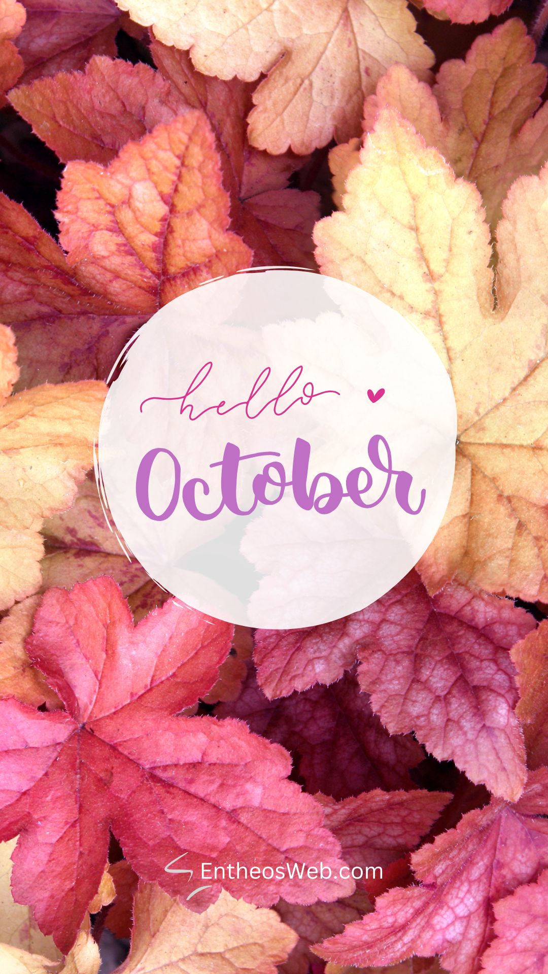 October Phone Wallpaper   Fall Leaves by Entheosweb | October Phone Wallpaper  Screensaver | Entheosweb October phone wallpaper  screensaver