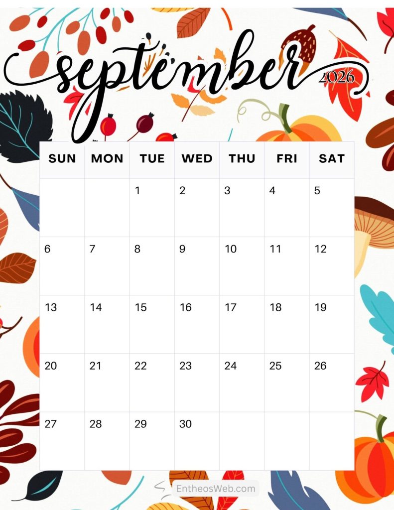 September calendar fall september calendar fall 2