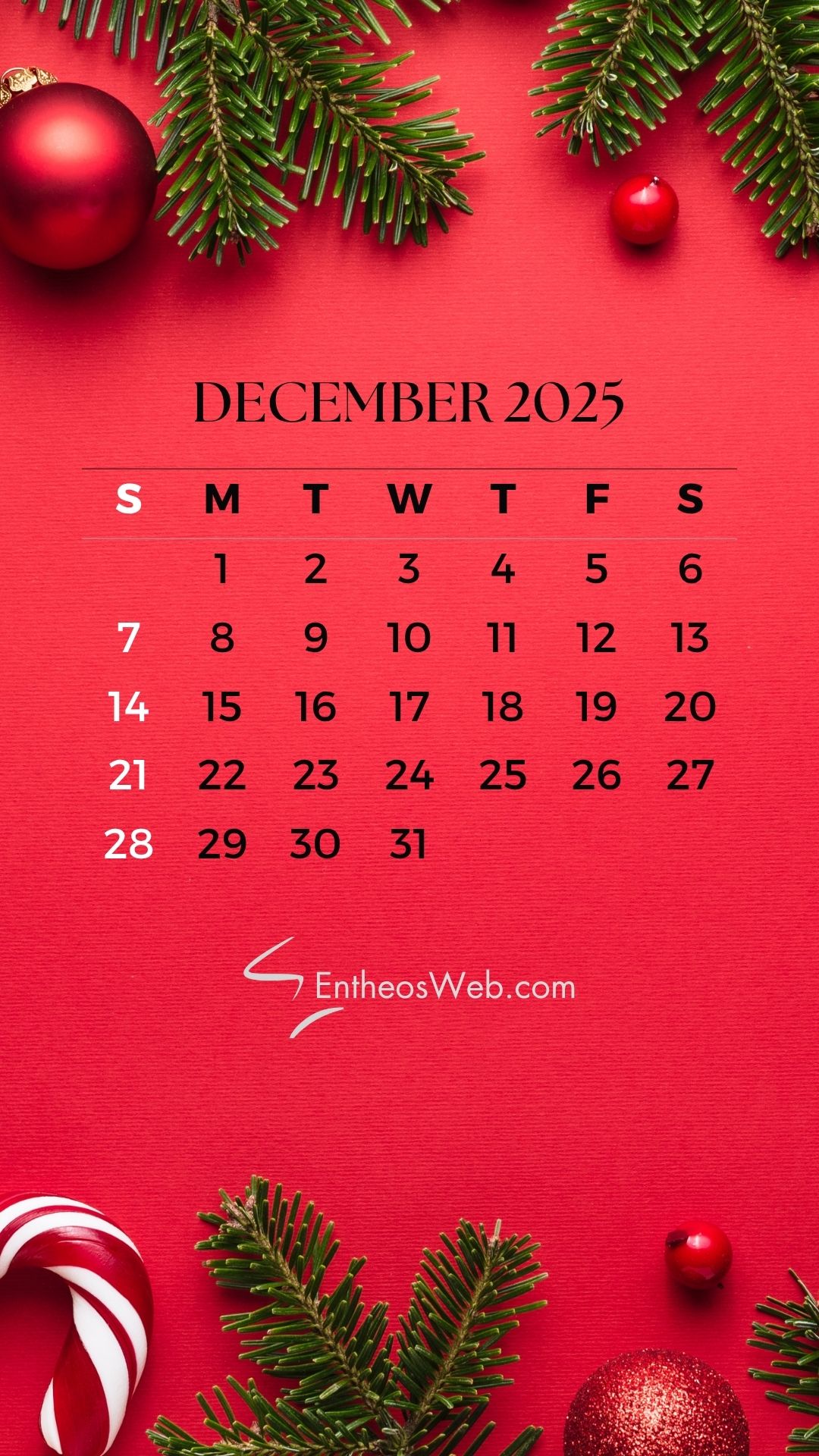 December 2025 calendar phone wallpaper by entheosweb 2 | december 2025 calendar phone wallpaper | entheosweb December 2025 calendar phone wallpaper by entheosweb 2