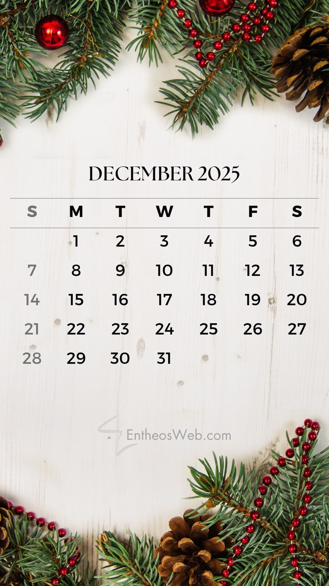 December 2025 calendar phone wallpaper by entheosweb 8 | december 2025 calendar phone wallpaper | entheosweb December 2025 calendar phone wallpaper by entheosweb 8