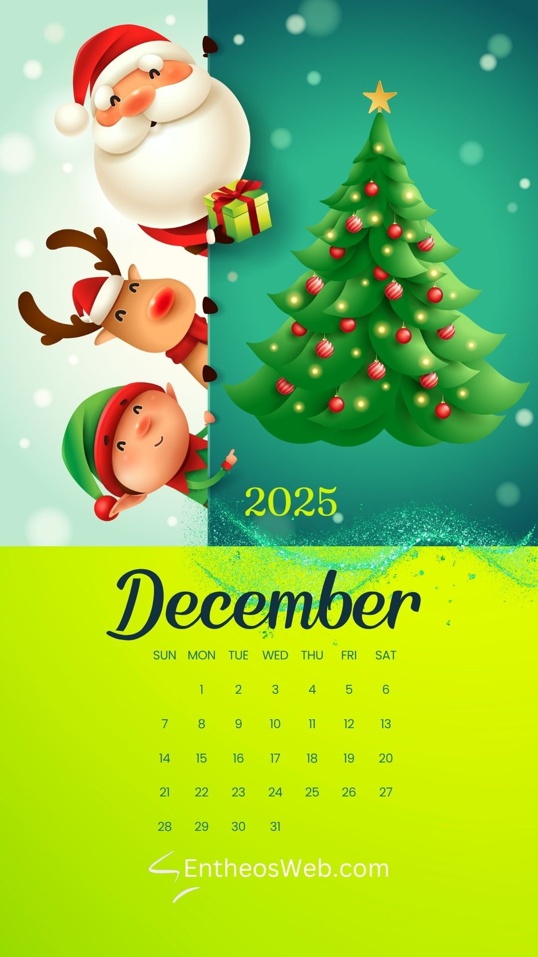 December 2025 calendar phone wallpaper elf | december 2025 calendar phone wallpaper | entheosweb December 2025 calendar phone wallpaper screensaver