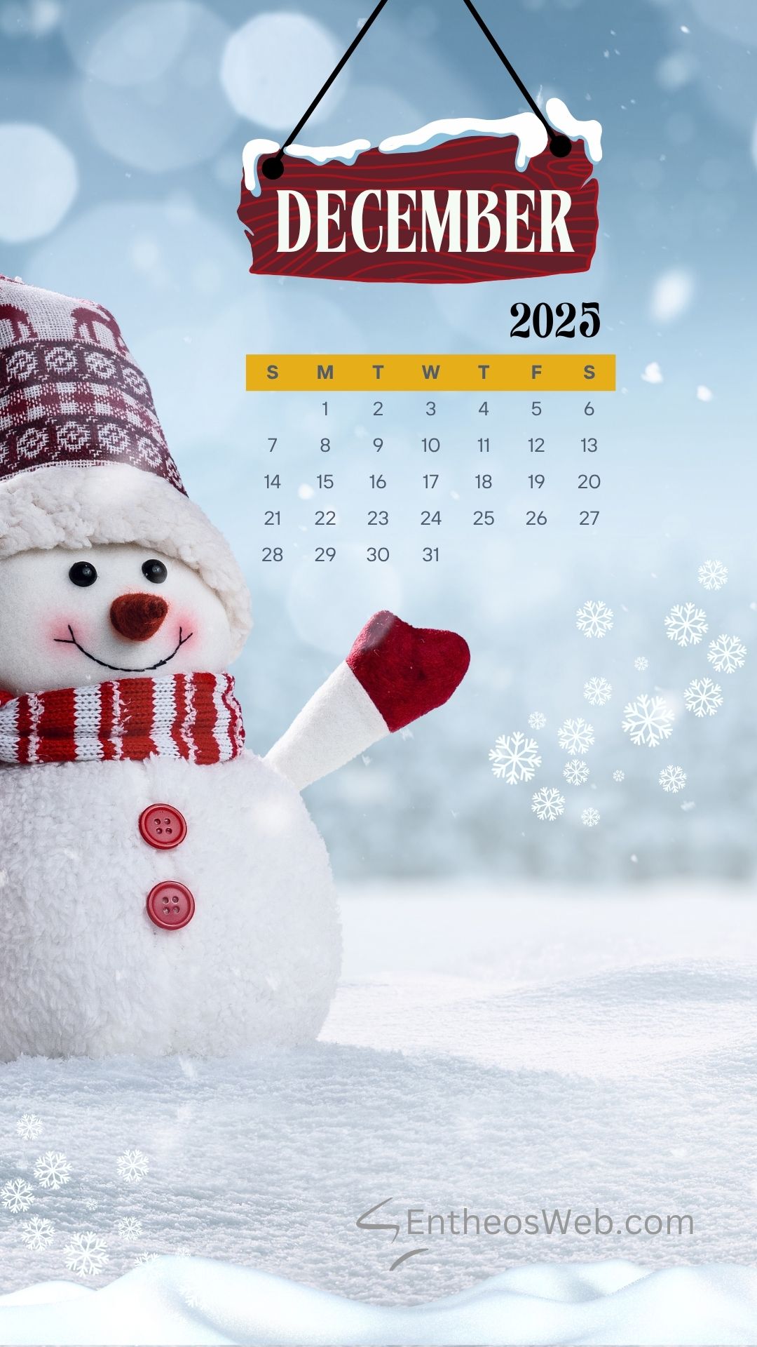 December 2025 calendar phone wallpaper snowman | december 2025 calendar phone wallpaper | entheosweb December 2025 calendar phone wallpaper screensaver