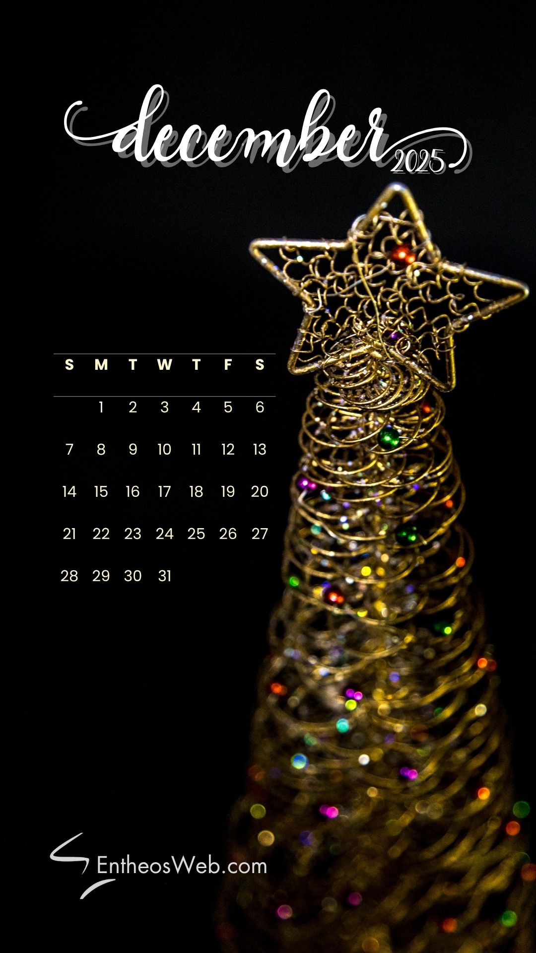 December 2025 phone wallpaper background 5 | december 2025 calendar phone wallpaper | entheosweb December 2025 phone wallpaper background 5