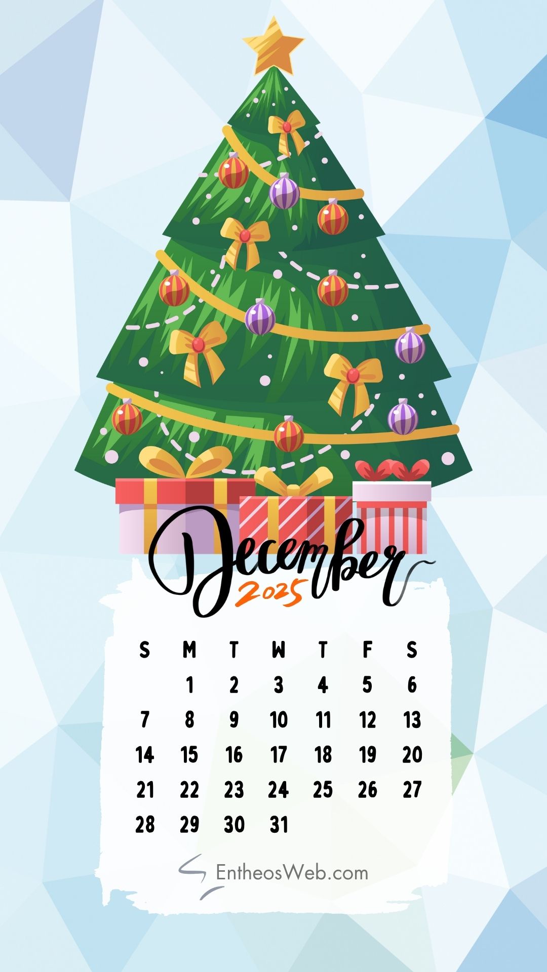 December 2025 phone wallpaper christmas tree | december 2025 calendar phone wallpaper | entheosweb December 2025 phone wallpaper christmas tree