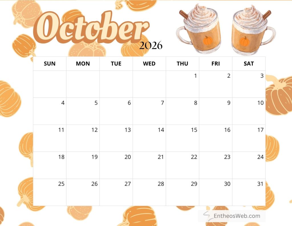 Free printable october 2026 calendar by entheosweb
