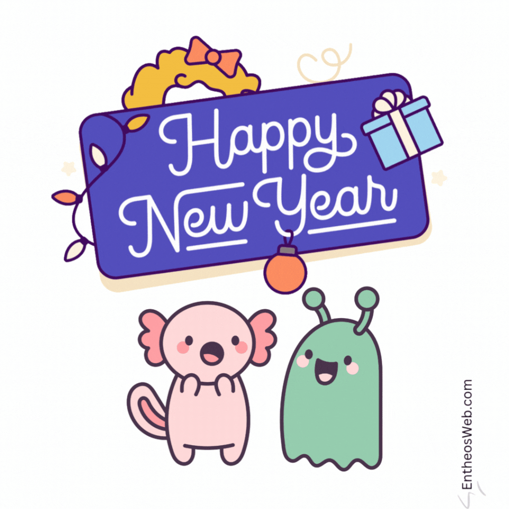 Cute happy new year animated gif