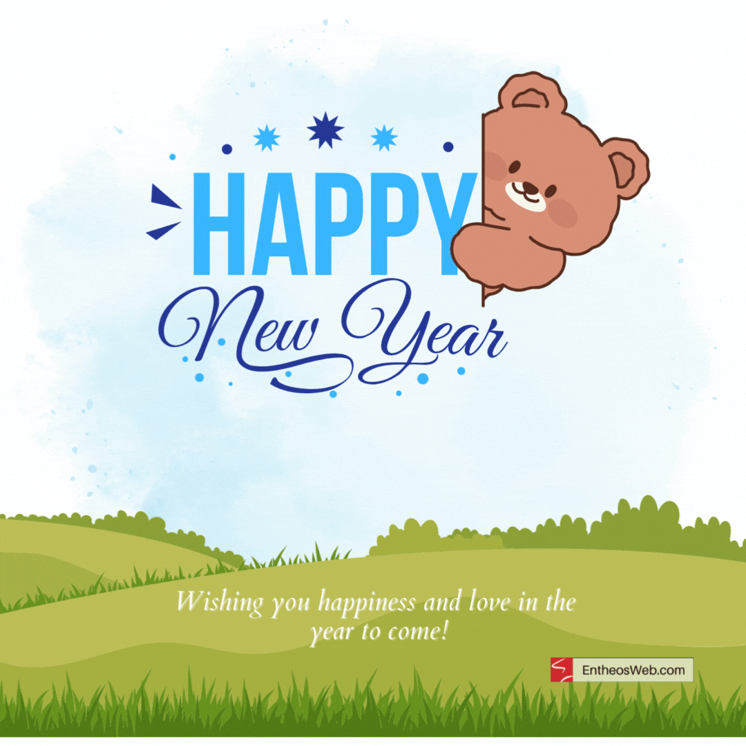 Teddy bear happy new year animated gifs by entheosweb | happy new year animated gifs | entheosweb Happy new year animated gif teddy bear