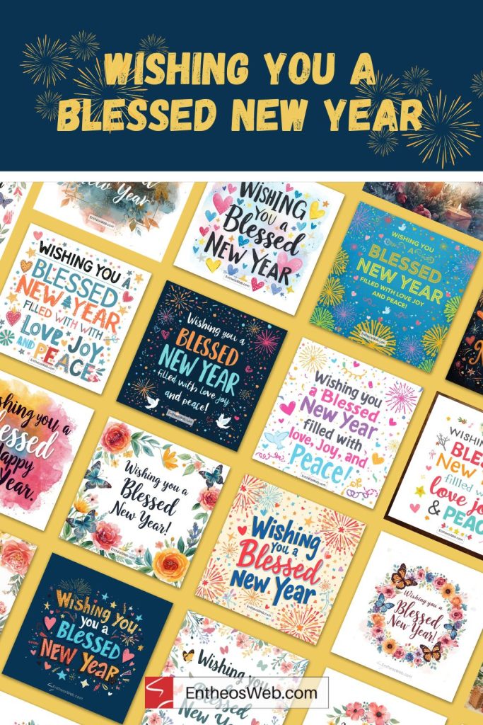 Wishing you a blessed new year pin 1